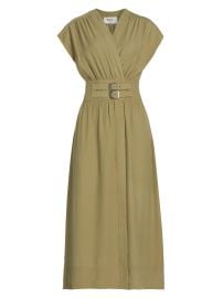 Women\'s Dove Belted Midi-Dress - Khaki - at Saks Fifth Avenue