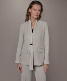 Women\'s Draped Necktie Fitted Blazer at Macys