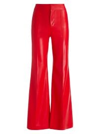 Women\'s Dylan Vegan Leather High-Rise Pants - Bright Ruby - at Saks Fifth Avenue