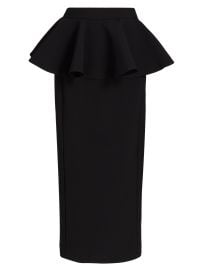 Women\'s Eden Peplum-Waist Midi-Skirt - Black - at Saks Fifth Avenue