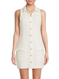 Women\'s Eleanor Tweed Sleeveless Minidress - I Do Ivory - at Saks Fifth Avenue