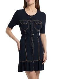 Women\'s Elisha Belted Cardigan Minidress - Navy - at Saks Fifth Avenue