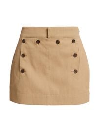 Women\'s Elli Button-Front Miniskirt - Desert Beige - at Saks Fifth Avenue