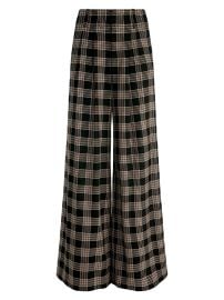 Women\'s Eloise Plaid Wide-Leg Pants - Black Multi - at Saks Fifth Avenue