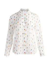 Women\'s Eloise Printed Silk Blouse - Beach Club - at Saks Fifth Avenue