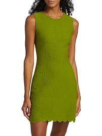 Women\'s Embossed Cherry Blossom Knit Minidress - Fern - at Saks Fifth Avenue