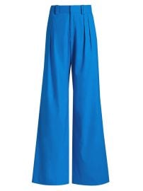 Women\'s Eric Linen-Blend Pleated Pants - True Blue - at Saks Fifth Avenue
