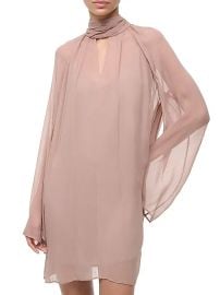 Women\'s Esther Semi-Sheer Minidress - Taupe - at Saks Fifth Avenue