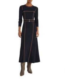 Women\'s Etta Long-Sleeve Colorblock Midi Sweater Dress at Macys