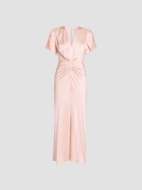 Women\'s Eve Satin Gathered Waist Midi-Dress - Blossom - at Saks Fifth Avenue