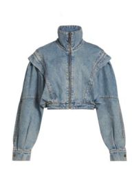 Women\'s Evie Denim Crop Jacket - Light Wash Denim - at Saks Fifth Avenue