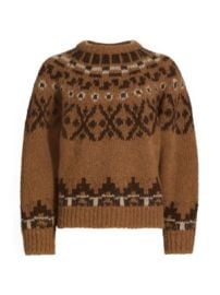 Women\'s Fair Isle Alpaca Sweater - Camel Multi - at Saks Fifth Avenue