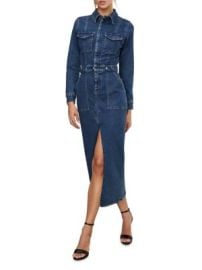 Women\'s Fit For Success Denim Midi-Dress - Indigo - at Saks Fifth Avenue