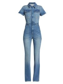 Women\'s Fit For Success Stretch Denim Jumpsuit - Blue - at Saks Fifth Avenue