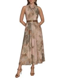 Women\'s Floral A-Line Tea-Length Dress - Cameo Rose Multi - at Saks Fifth Avenue