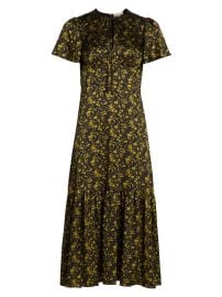 Women\'s Floral Midi-Dress - Pistachio - at Saks Fifth Avenue