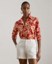Women\'s Floral Print Collar Shirt at Macys