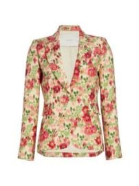 Women\'s Floral Single-Breasted Blazer - Pistachio Multi - at Saks Fifth Avenue