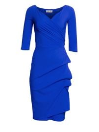 Women\'s Florian Side Ruffle Dress - Blue Klein - at Saks Fifth Avenue