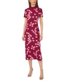 Women\'s Flower Jacquard Maxi Knit Dress at Macys