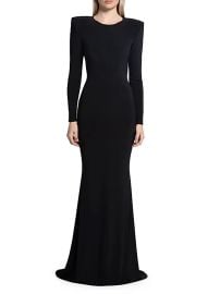 Women\'s Forte Floor-Length Jersey Gown - Black - at Saks Fifth Avenue