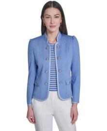 Women\'s Framed Band Mandarin Collar Jacket at Macys