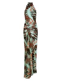 Women\'s Frances Printed Twist Mermaid Gown - Mint Tie Dye - at Saks Fifth Avenue