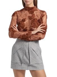 Women\'s Freja Lace Nylon Top - Brown - at Saks Fifth Avenue