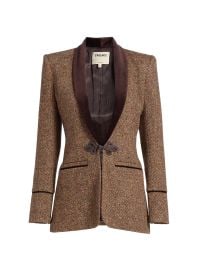 Women\'s Gable Tweed Blazer - Brown Herringbone - at Saks Fifth Avenue