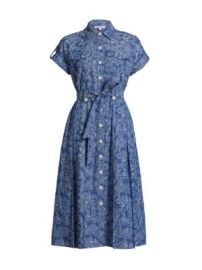 Women\'s Gaelle Floral Belted Utility Dress - Indigo - at Saks Fifth Avenue
