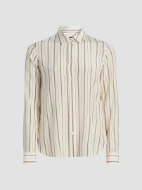 Women\'s Gaia Striped Slim-Fit Shirt - Brandy Stripe - at Saks Fifth Avenue