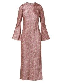 Women\'s Gemma Floral Silk-Blend Midi-Dress - Orchid Haze Multi - at Saks Fifth Avenue