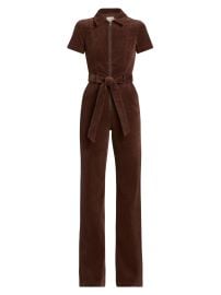 Women\'s Gorgeous Corduroy Wide-Leg Jumpsuit - Dark Chocolate - at Saks Fifth Avenue