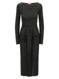 Women\'s Gres Draped Midi-Dress - Black - at Saks Fifth Avenue