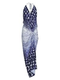 Women\'s Guadalupe Halterneck Knotted Maxi Dress - Navy Gradient Multi Dots - at Saks Fifth Avenue