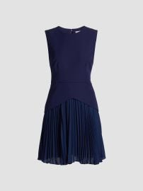 Women\'s Haddy Pleated Minidress - Navy - at Saks Fifth Avenue
