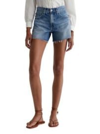 Women\'s Halle Distressed Cotton Raw-Edge Shorts - Gemini - at Saks Fifth Avenue