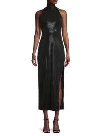 Women\'s Halter Neck Gown - Black - at Saks Fifth Avenue