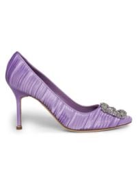 Women\\\'s Hangisi 90MM Satin Pumps - Light Purple - at Saks Fifth Avenue