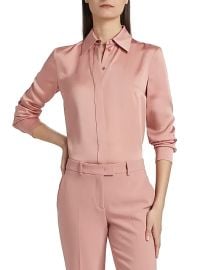 Women\'s Hansen Charmeuse Shirt - Black - at Saks Fifth Avenue