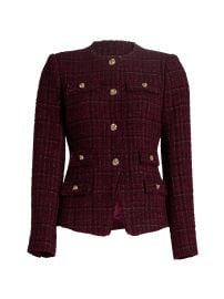 Women\'s Havana Cotton-Blend Metallic Tweed Jacket - Malbec Multi - at Saks Fifth Avenue