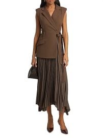 Women\'s Helena Pieced Tailored Maxi Dress - Cocoa - at Saks Fifth Avenue