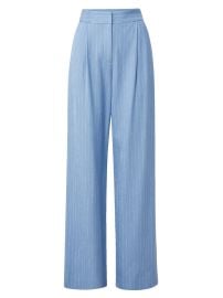 Women\'s Heyser Pinstripe Wide-Leg Trousers - Blue Jay Dove - at Saks Fifth Avenue