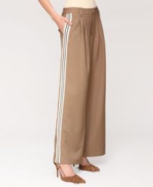 Women\'s High Rise Side-Stripe Pleat-Front Pants at Macys