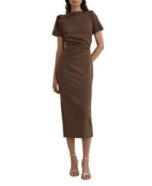 Women\'s Hilary Short-Sleeve Boat-Neck Midi Dress at Macys