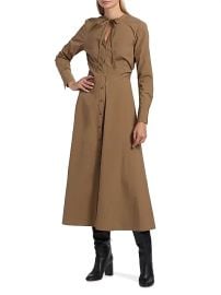 Women\'s Honora Stretch Cotton Midi-Shirtdress - Lichen - at Saks Fifth Avenue