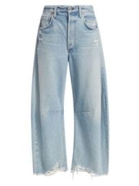 Women\'s Horseshoe Wide-Leg Jeans - Savahn Light Indigo - at Saks Fifth Avenue