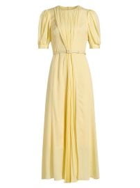 Women\'s Huma Pleated Georgette Maxi Dress - Butter - at Saks Fifth Avenue