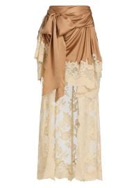 Women\'s Hypnotic Satin Drape High-Low Skirt - Biscuit - at Saks Fifth Avenue
