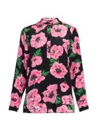 Women\'s Iconic Poppy Print Shirt - Pink Black - at Saks Fifth Avenue